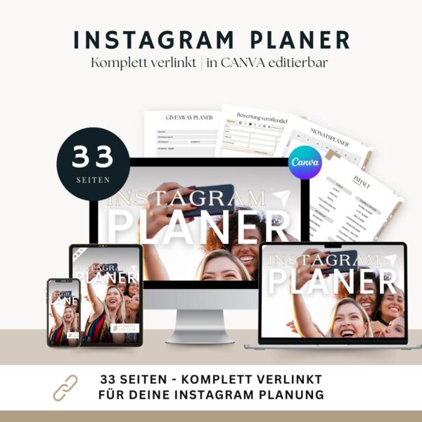 mockup vom instagram planer