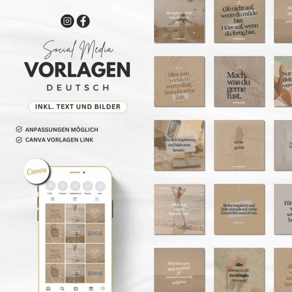 Mockup von instagram templates verkaufsbild