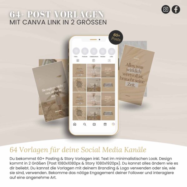 Mockup digitaler download zu social media templates phone
