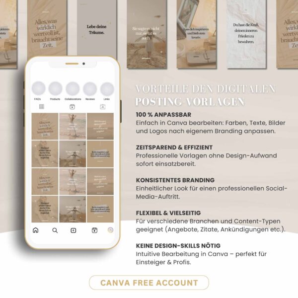 Mockup digitaler download zu social media templates